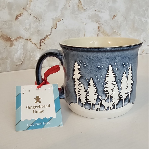 Global Design Forest Deer Holiday Coffee Mug Cup - Picture 1 of 15